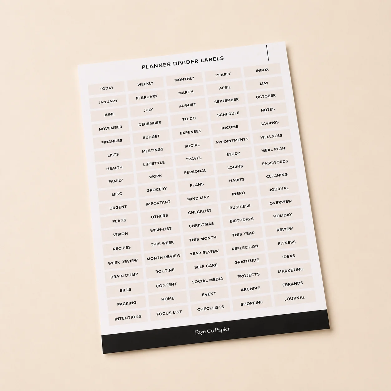 Planner Accessories